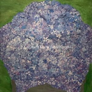 Hydrangeas Floral Acrylic Painting Original on Canvas by Artist Lise Marie